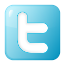 social twitter box blue icon